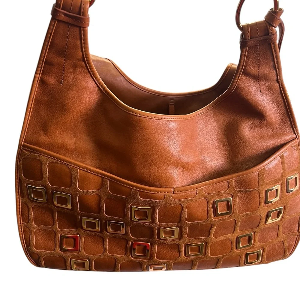 Christian Dior 61  Caramel Color Hobo with 2 Charms